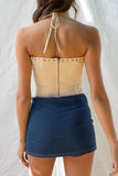 Embroidered Western Corset Top
