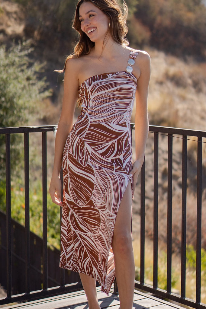 Emilia One Shoulder Slit Dress