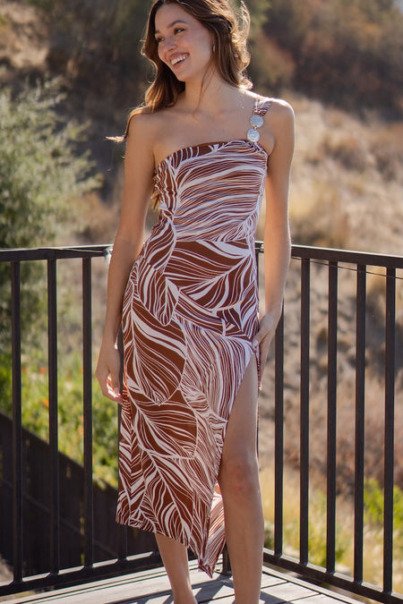 Emilia One Shoulder Slit Dress