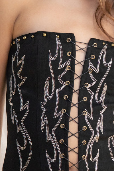 Flame Corset Mini Dress