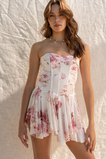 Floral Ruffle Skirt Dress