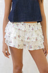 Floral Tiered Mini Skort