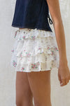 Floral Tiered Mini Skort