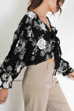 Georgia Embroidered Front Tie Top