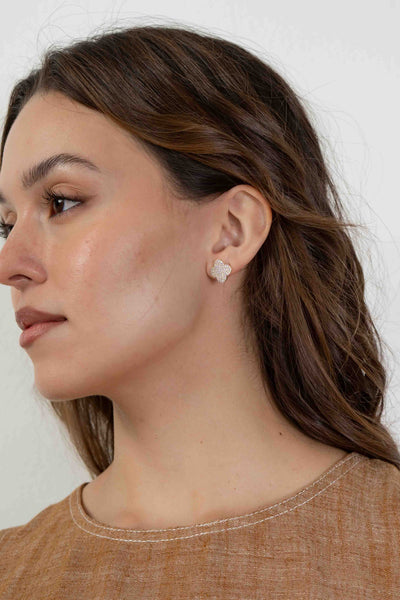 Gold Dipped Clover Studs