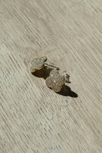 Gold Dipped Clover Studs