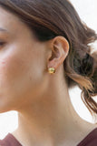 Gold Dipped Hinge Ball Earrings