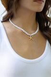 Gold Dipped Starfish Pearl Necklace