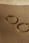 Gold Dipped Textured Hoop Earrings