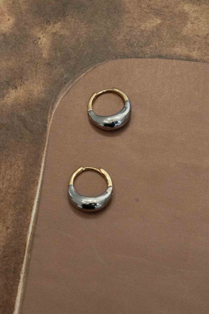 Gold Dipped Two Tone Small Hoops