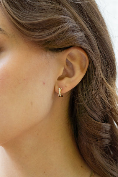 Gold Dipped X Hoop Earrings