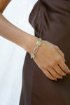 Gold Plated Two Tone Toggle Chain Bracelet