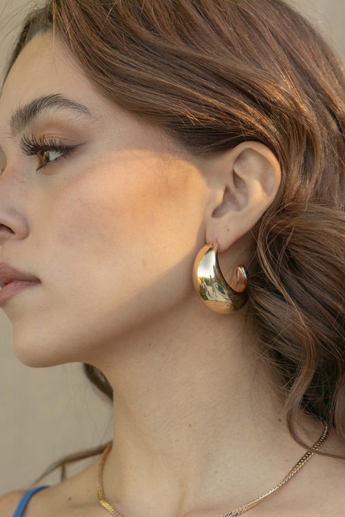 Gold Thick Earrings