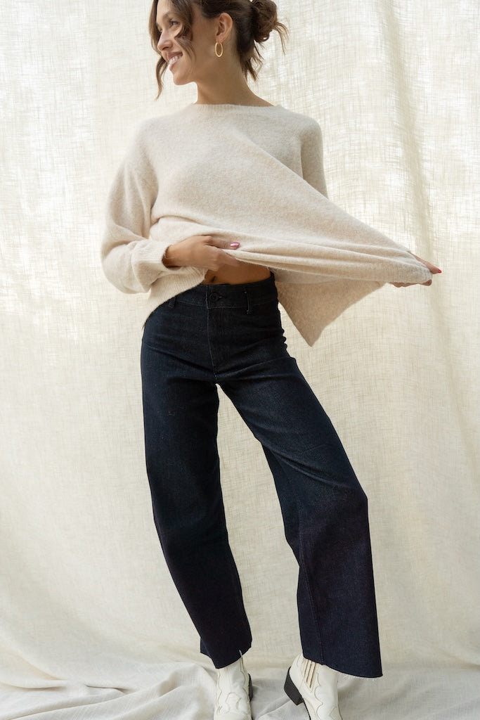 Hazel Denim Wide Leg Pants
