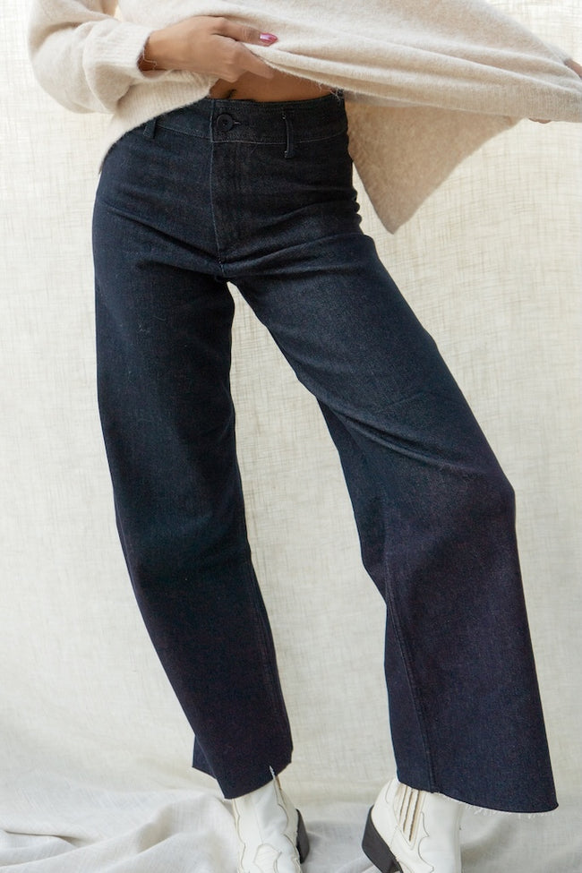 Hazel Denim Wide Leg Pants