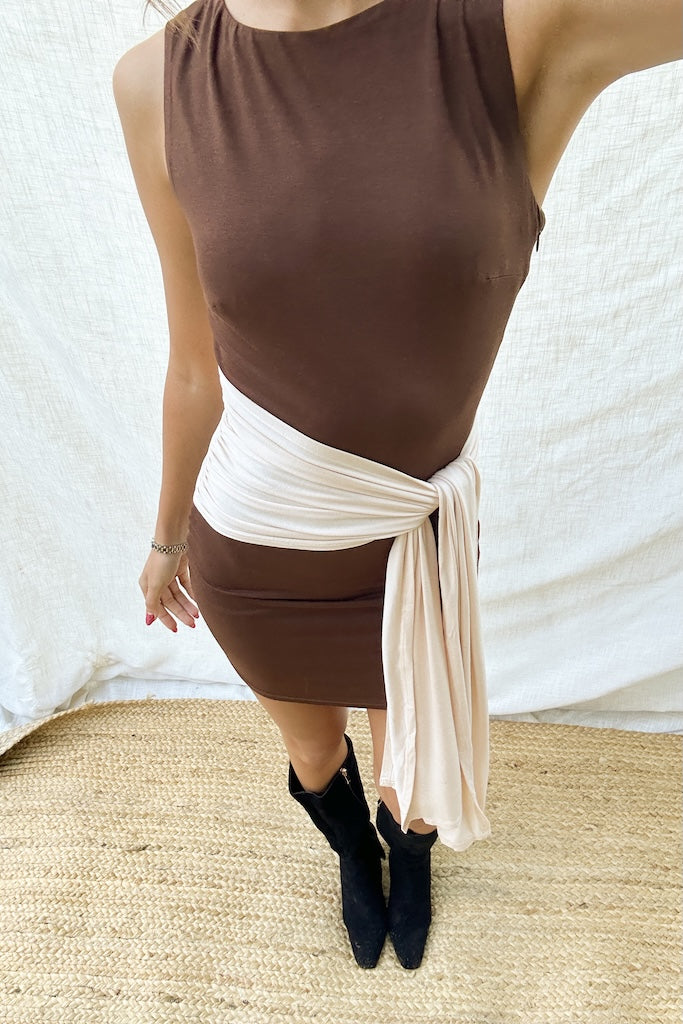 Lauren Waist Tie Mini Dress