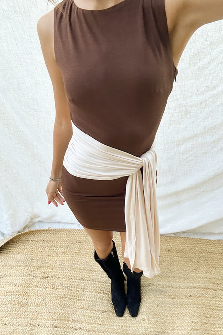 Lauren Waist Tie Mini Dress