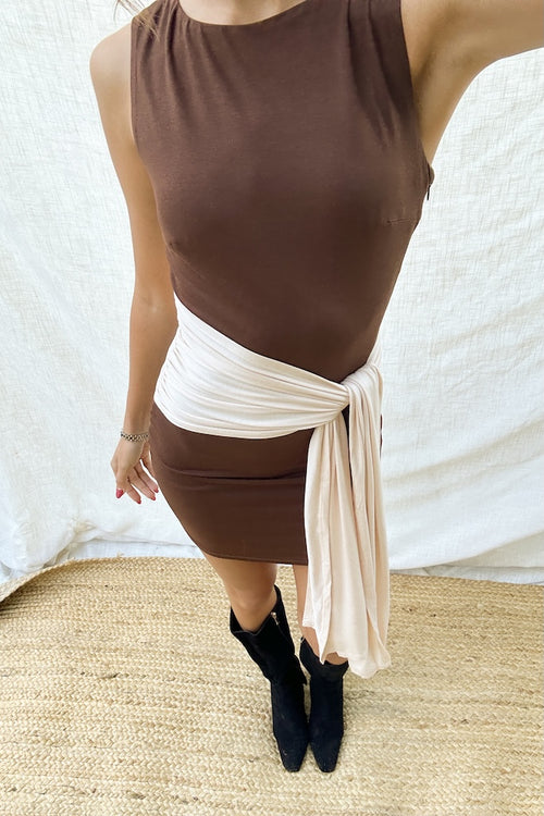 Lauren Waist Tie Mini Dress