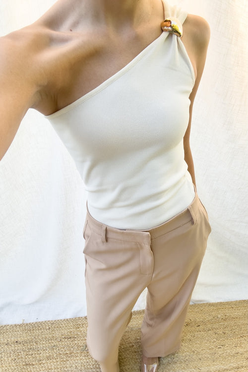 Jamie One Shoulder Trim Top