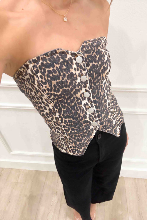 Lina Strapless Denim Top