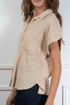 Isabella Gauze Button Down Top