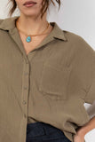 Isabella Gauze Button Down Top