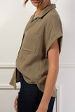 Isabella Gauze Button Down Top