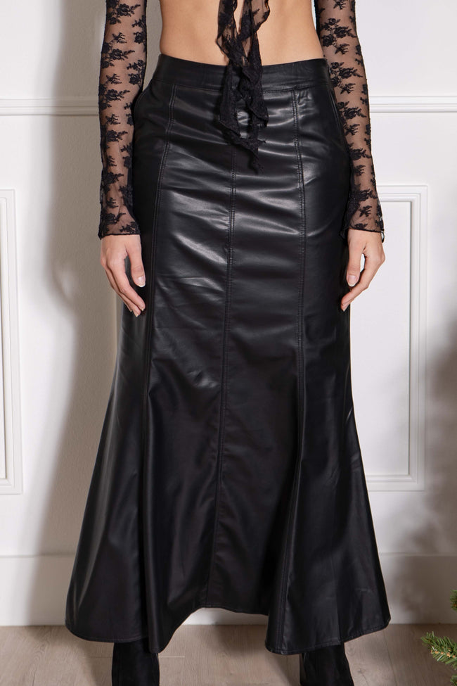 Isabella Leather Maxi Skirt