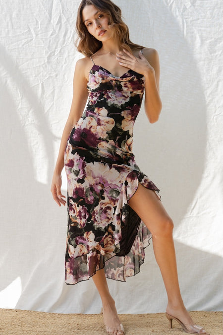 Jen Floral Ruffle Dress