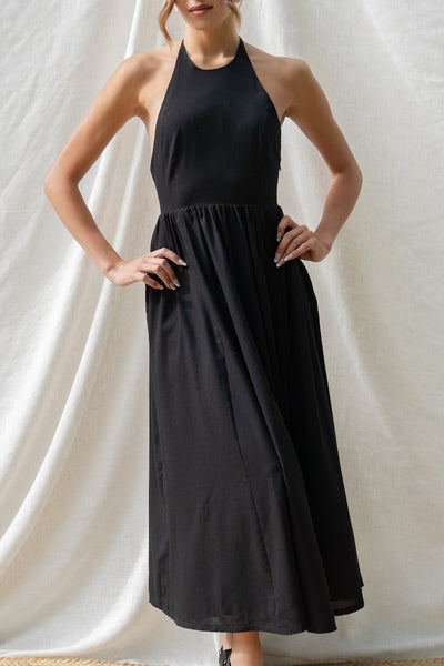 Jess Linen Halter Midi Dress