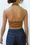 Julie Suede Halter Top
