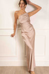 Katy Satin One Shoulder Dress
