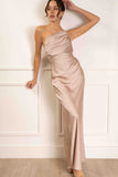 Katy Satin One Shoulder Dress