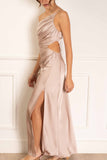 Katy Satin One Shoulder Dress