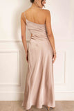 Katy Satin One Shoulder Dress