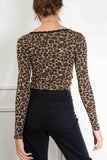 Leopard Lace Trim Top