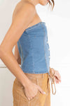 Lina Strapless Denim Top