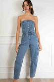 Lynette Strapless Denim Jumpsuit