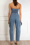 Lynette Strapless Denim Jumpsuit