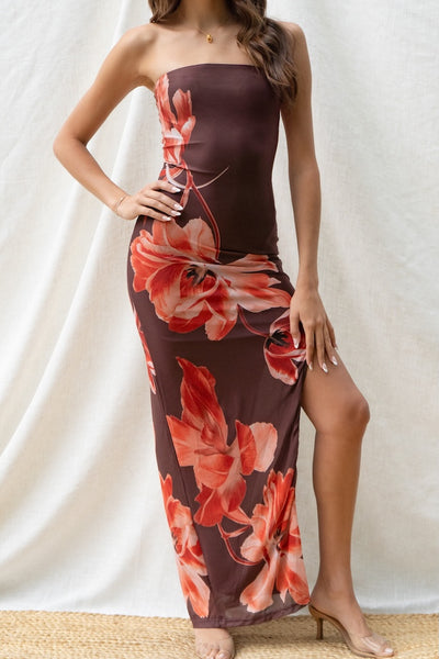 Magali Strapless Mesh Dress