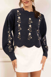 Mandy Floral Knit Sweater