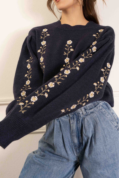 Mandy Floral Knit Sweater