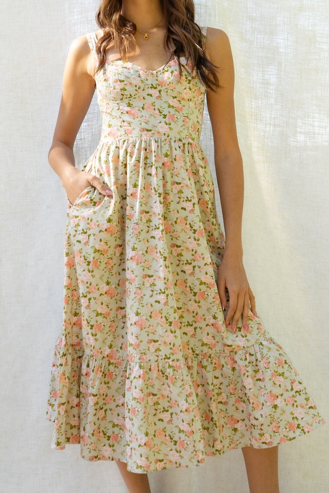 Melanie Floral Midi Dress