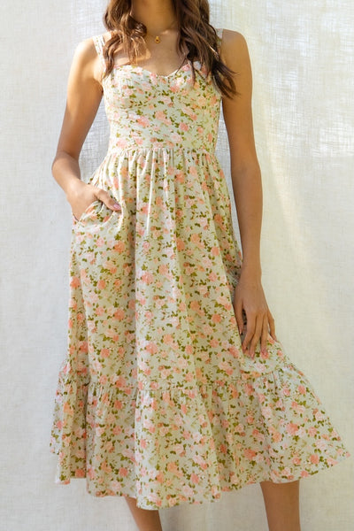 Melanie Floral Midi Dress