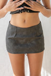 Monica Leather Mini Skirt