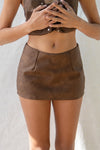 Monica Leather Mini Skirt