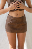 Monica Leather Mini Skirt