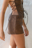 Monica Leather Mini Skirt