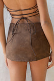 Monica Leather Mini Skirt