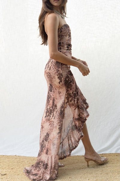 Olivia Strapless Ruffle Dress